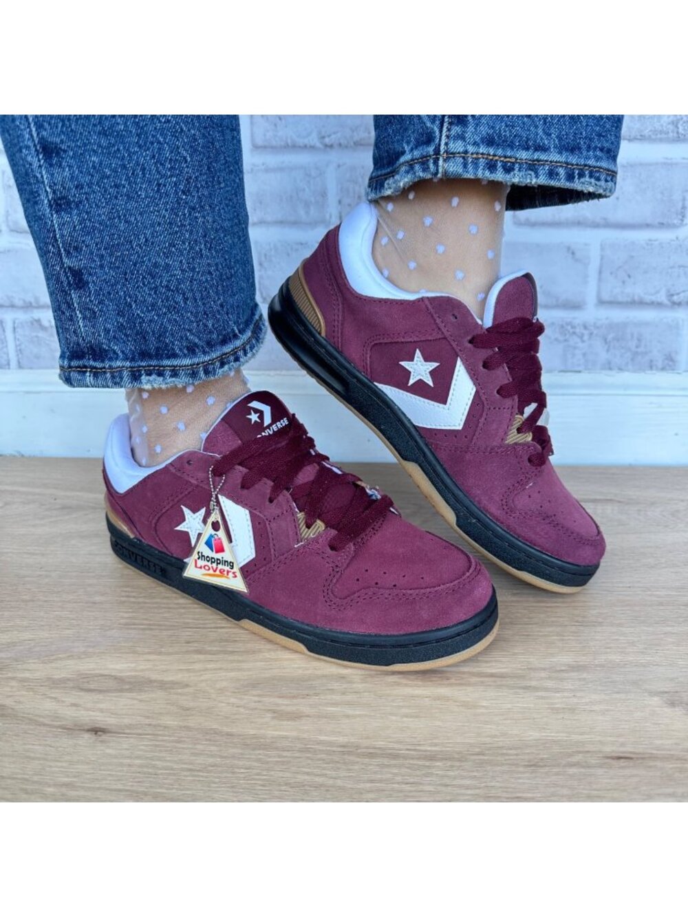 ⭐Converse CL98 Suede Black Deep Bordeaux Gum Sz 10 Womens Shoes Sneakers A15607C